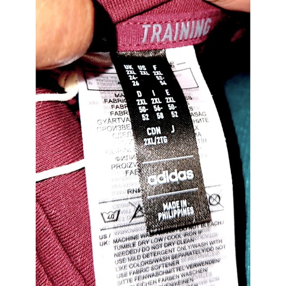 Adidas Performance Power Aero Ready Crop Cover-up Sweatshirt  Shadow Red 2X - Picture 3 of 8